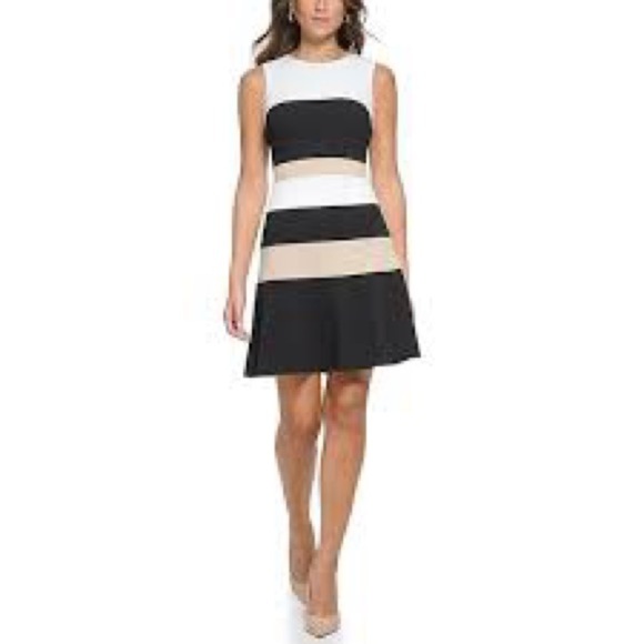 Tommy Hilfiger Sleeveless Colorblock A-Line Dress Size 14 - Picture 1 of 11